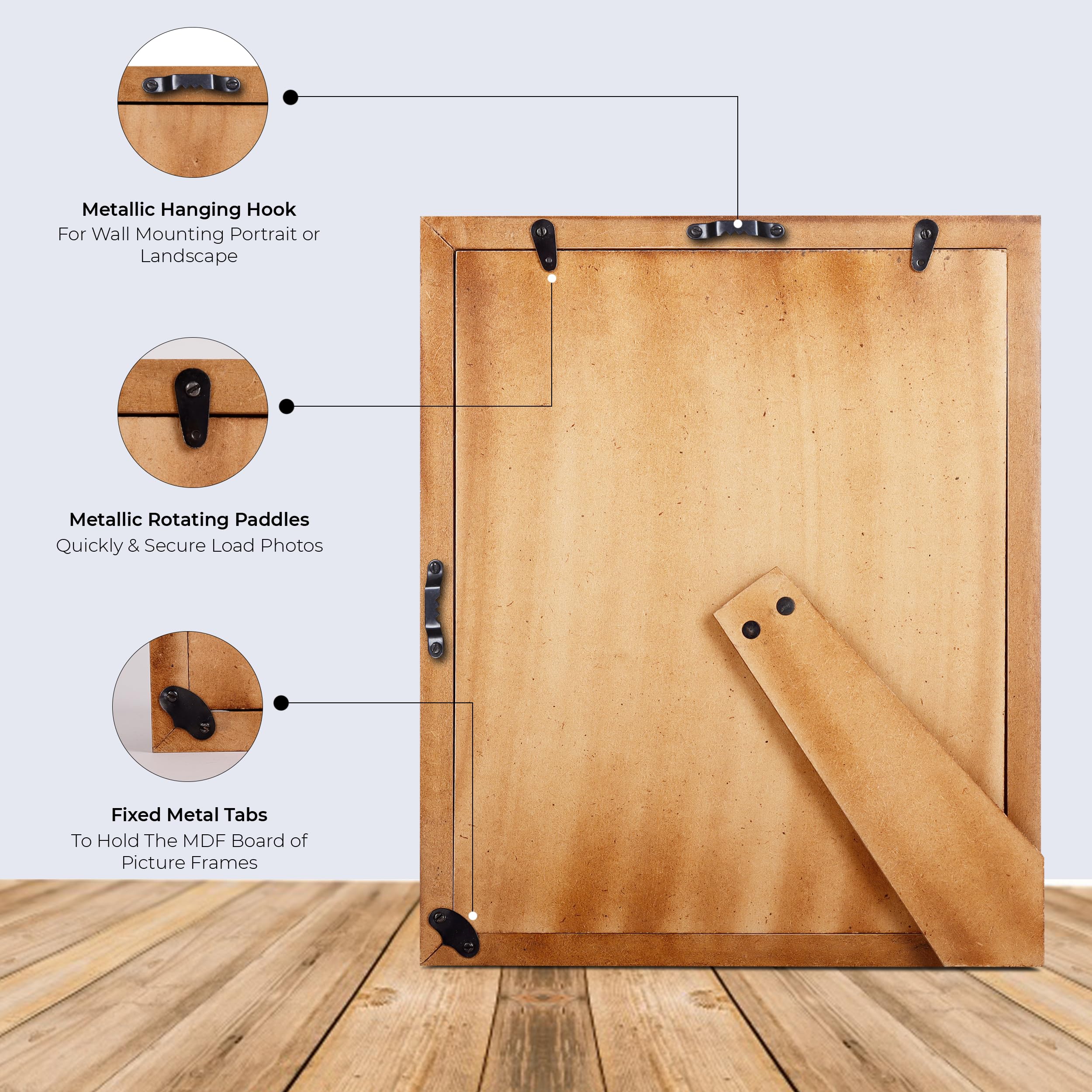 Handicrafts Home 8x10 Picture Frames Pack of 2 - Classic Collection Handcrafted Photo Frames, Perfect for Wall & Tabletop Displa